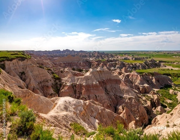Fototapeta Panoramic view of Badlands