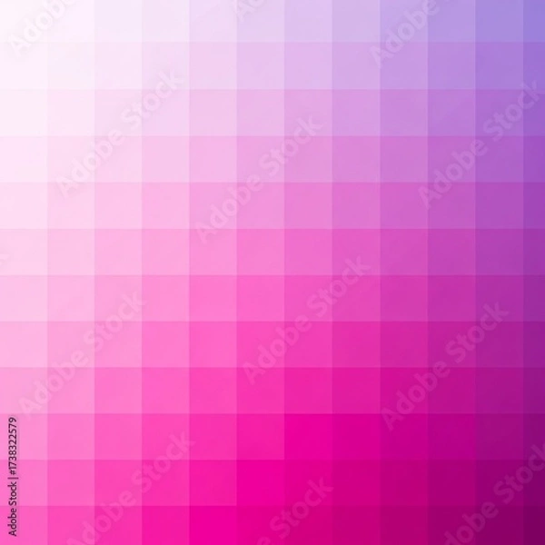 Fototapeta A gradient of pink and purple squares transitioning from light to dark, creating a soft, abstract background.