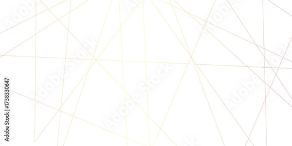 Fototapeta Abstract luxury orange geometric random chaotic lines with many squares and triangles shape.	