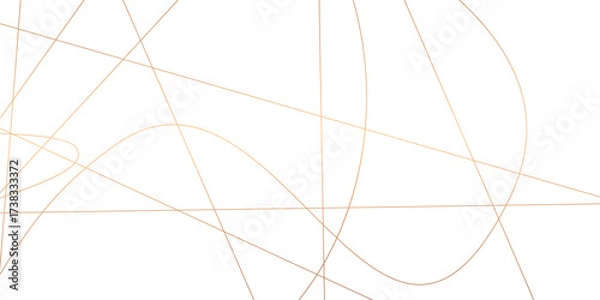 Fototapeta Abstract luxury orange geometric random chaotic lines with many squares and triangles shape.	