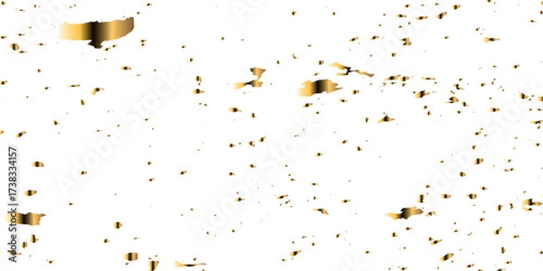 Fototapeta Falling shiny golden confetti isolated on transparent background. Bright festive tinsel of gold color. Golden confetti falling down isolated on transparent background.