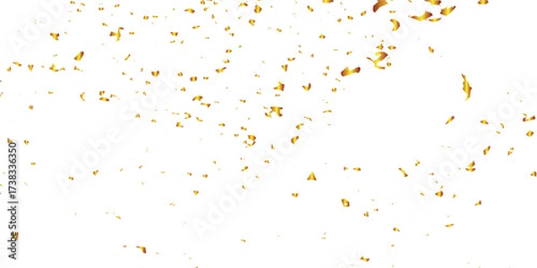 Fototapeta Art & IllVector confetti . Gold confetti falls from the sky. Glittering confetti on a transparent background. Gold confetti and ribbon background, isolated on transparent background. Holiday,ustration