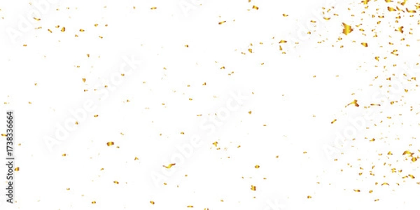 Fototapeta Art & Illustration3d render of Spiral Gold confetti flying for celebrate isolated on transparent background.  Gold confetti on transparent backdrop. Realistic falling tinsel. Luxury anniversary templa