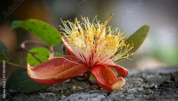 Fototapeta Closeup of a Beautiful Red Flower.
