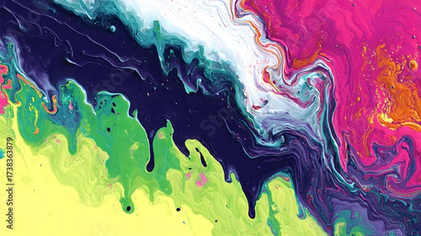 Obraz Colorful Abstract Swirls A Vibrant Fusion of Colors and Artistic Texture