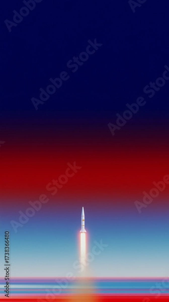 Obraz rocket launch illustration