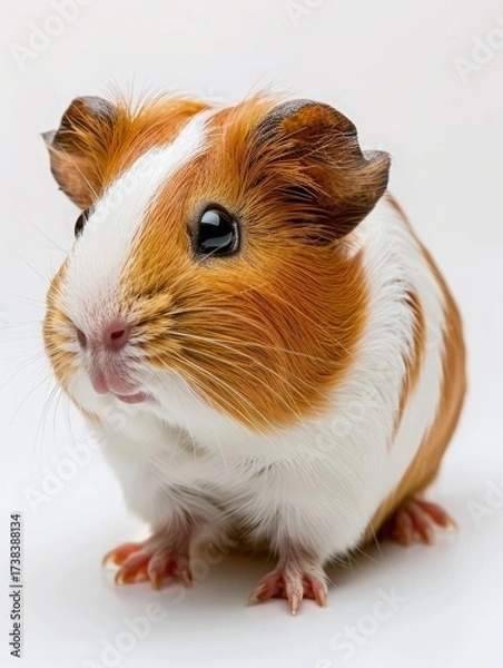 Fototapeta guinea pig on a white background.