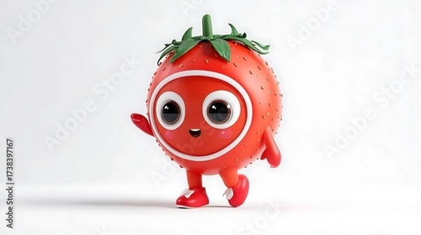 Obraz 3d cartoon character tomato costume
