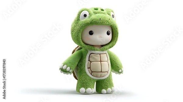 Obraz 3d cartoon character turtle costume