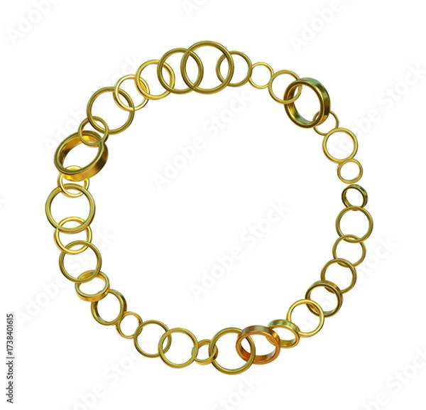 Obraz Gold decorative frame. 3D render