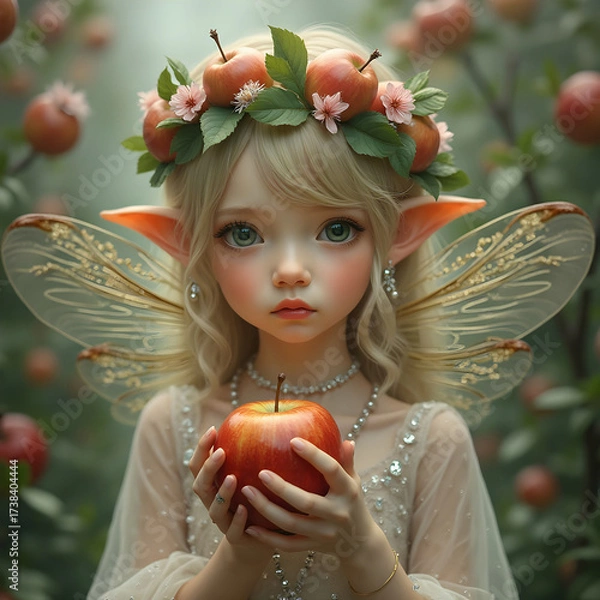 Obraz little cute apple fairy