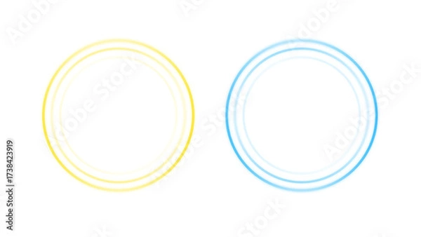 Fototapeta Neon light circles