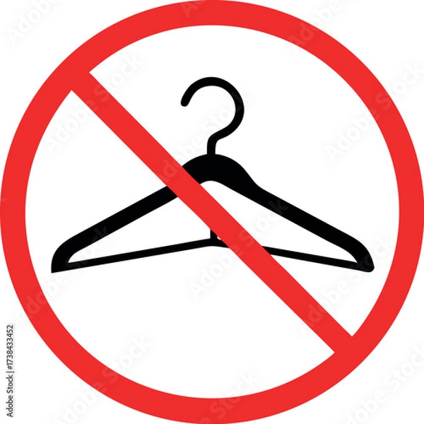 Fototapeta No Hanger Icon. Laundry Rule or Direction Illustration As A Simple Vector Sign & Trendy Symbol for Design 