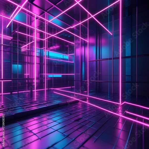 Obraz abstract futuristic interior