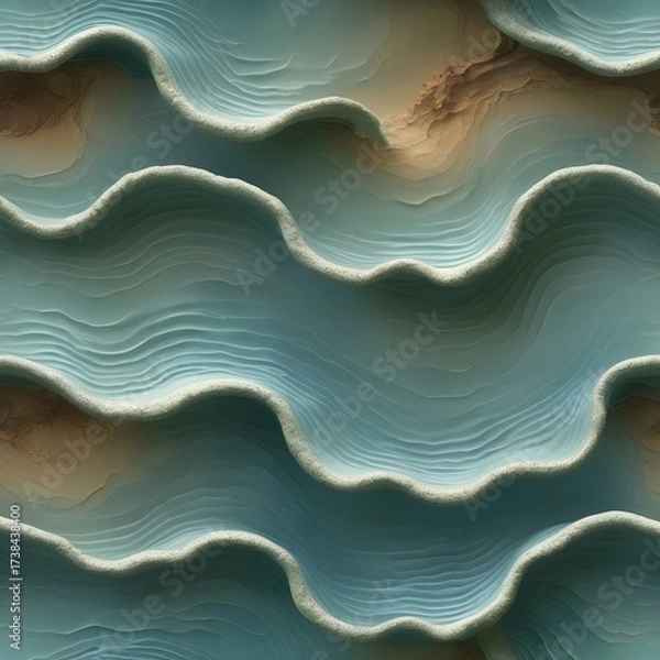 Obraz blue waves background