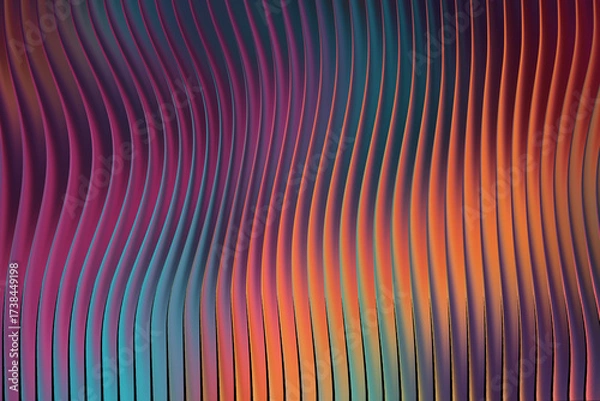 Fototapeta Vibrant abstract background colorful wavy lines, a visually stunning dynamic texture for contemporary designs presentations