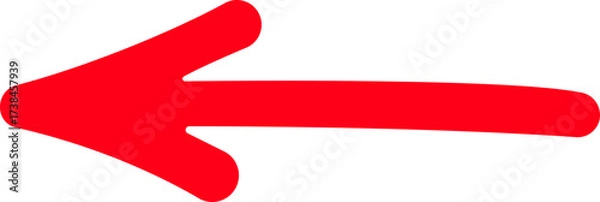 Fototapeta Left Red Arrow icon. Cursor. Modern simple arrows. Arrow icons set. Arrow collection. Simple arrow, big set Vector illustration.