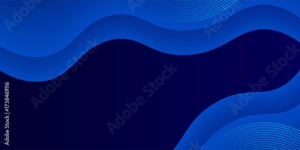 Fototapeta Abstract Blue Wave Background with Gradient Design, Modern creative trendy design in vector illustration