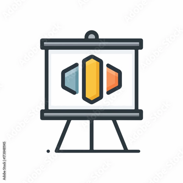 Fototapeta Sleek Presentation Board Icon Design