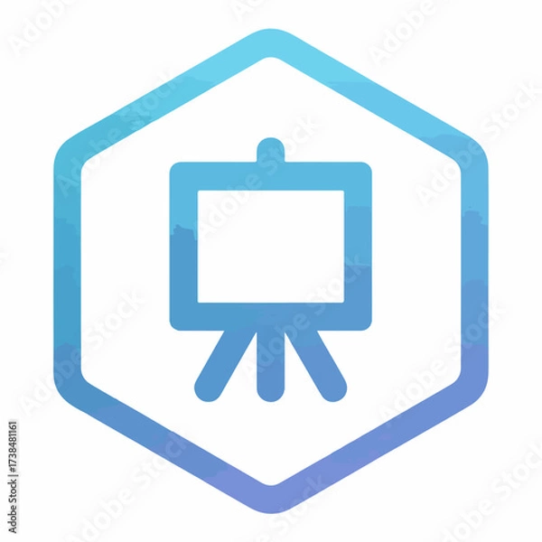 Fototapeta Sleek Presentation Board Icon Design