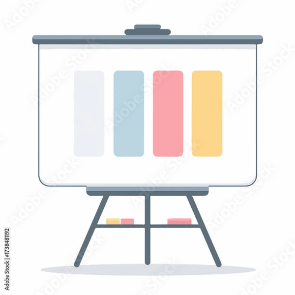 Fototapeta Sleek Presentation Board Minimalistic Icon Design