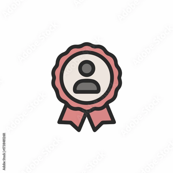 Fototapeta Simple Profile Badge Icon Design