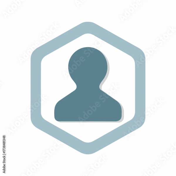 Fototapeta Sleek Minimalistic Profile Badge Icon Design