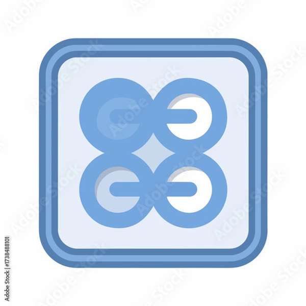 Fototapeta Modern Pull Request Pictogram Design