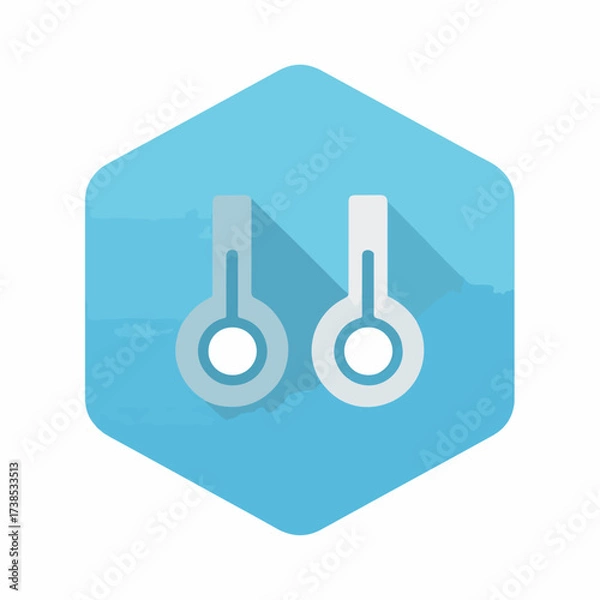 Fototapeta Monoline Setting Sliders Icon in Flat Design