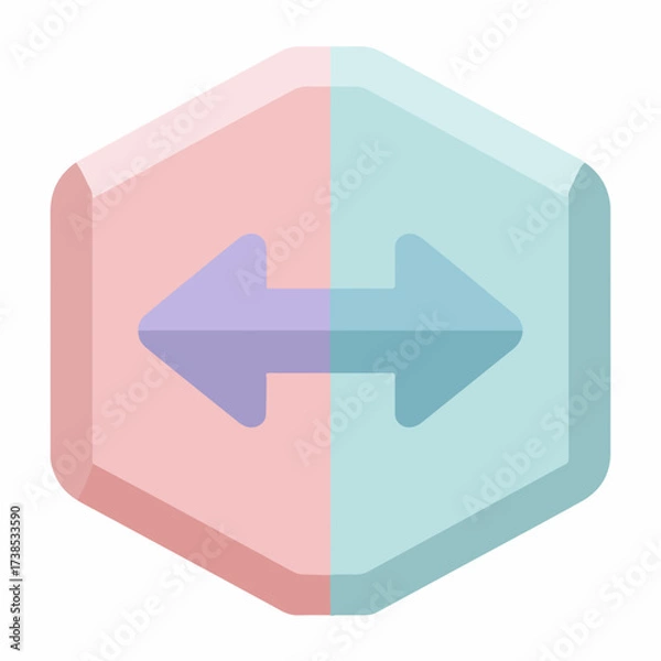 Fototapeta Minimalistic Share Arrow Flat Design Icon