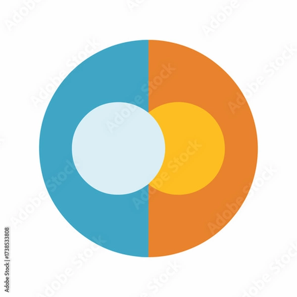 Fototapeta Two-Color Flat Share Icon Design