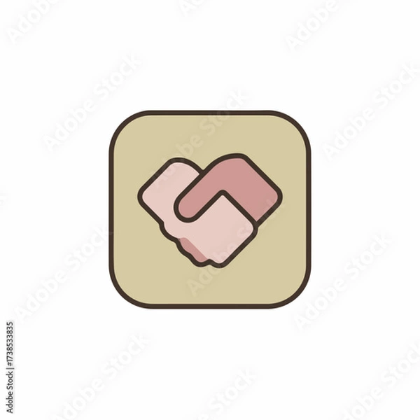 Fototapeta Sleek Share Icon in Muted Colors