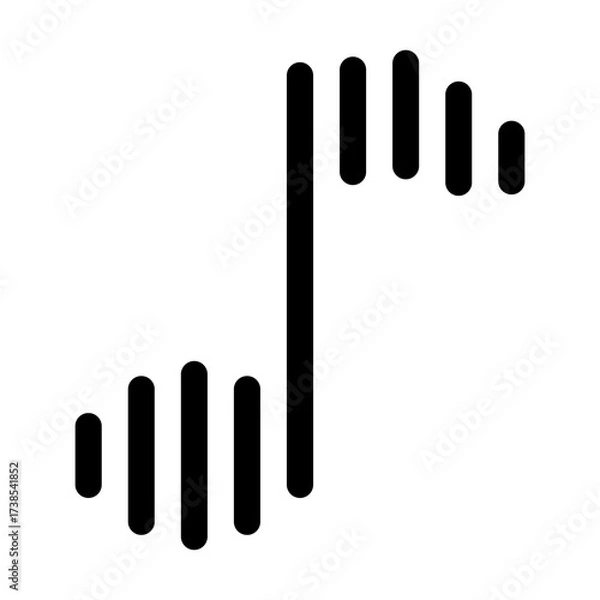 Fototapeta Abstract Modern Digital Music Note Sound Wave Logo