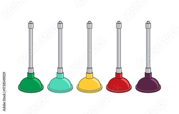 Fototapeta Colorful five pumps isolated on white background. Set or collection