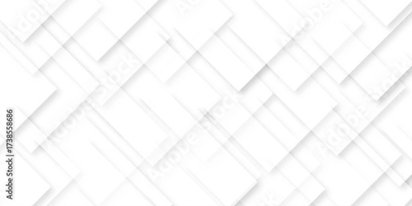 Fototapeta Abstract white background with diamond and triangle shape in modern pattern design .Abstract seamless modern white color technology concept geometric line vector background design .