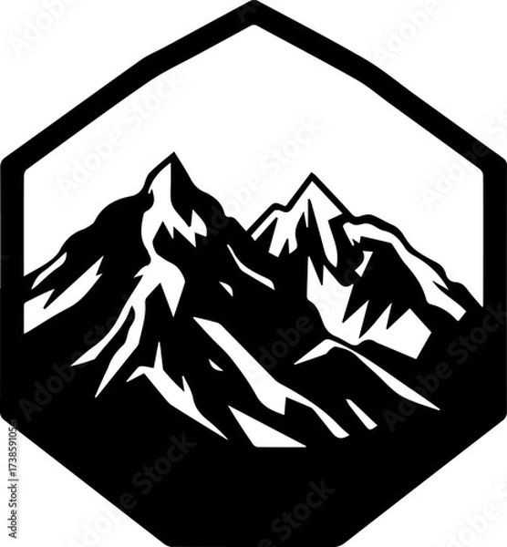 Fototapeta Overcoming Obstacles: Mountain Graphic