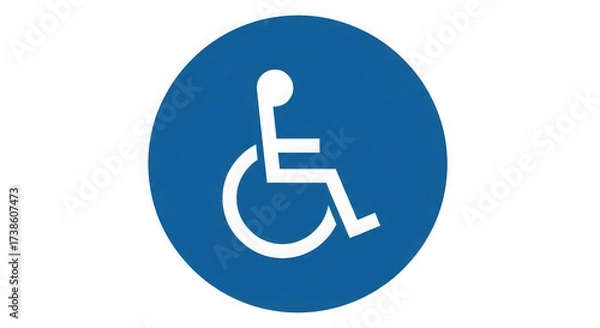 Fototapeta Handicap symbol isolated on transparent background for accessibility concept