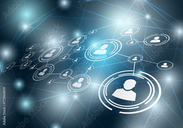 Fototapeta Social network background Vector