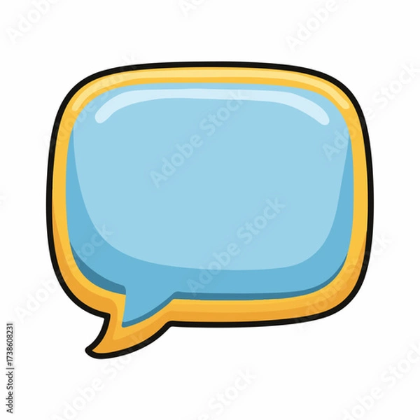 Fototapeta Sleek Chat Bubble Icon in Flat Design