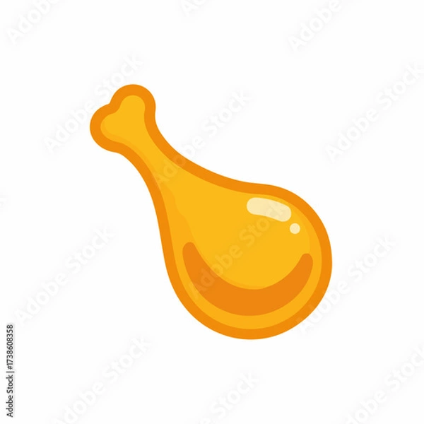 Fototapeta Sleek Chicken Leg Minimalistic Vector Design