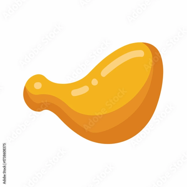 Obraz Minimalistic Chicken Leg Vector Illustration