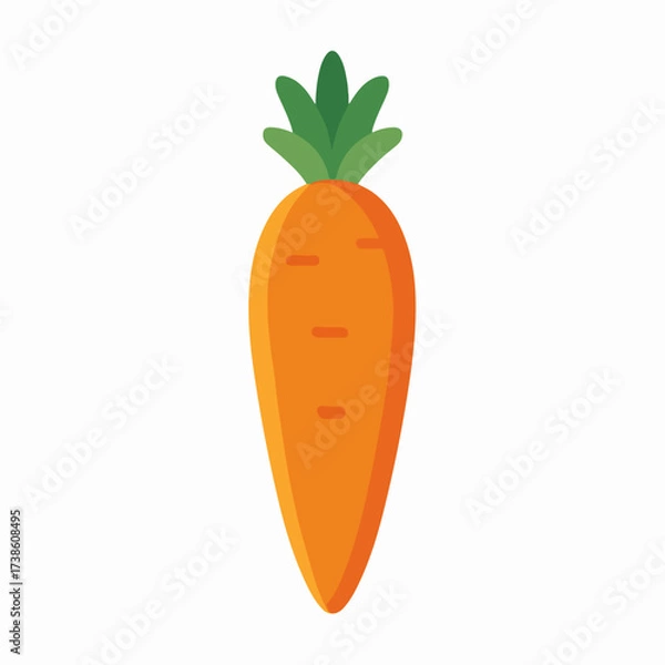 Obraz Simple Carrot Icon in Flat Style