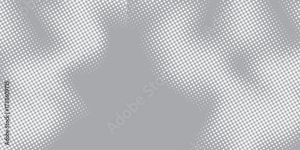 Fototapeta Abstract geometric pattern background vector illustration with halftone dots and seamless texture design