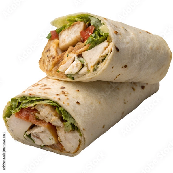 Obraz Chicken Wrap on transparent background