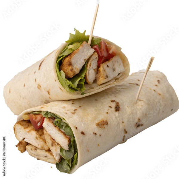Obraz Chicken Wrap on transparent background