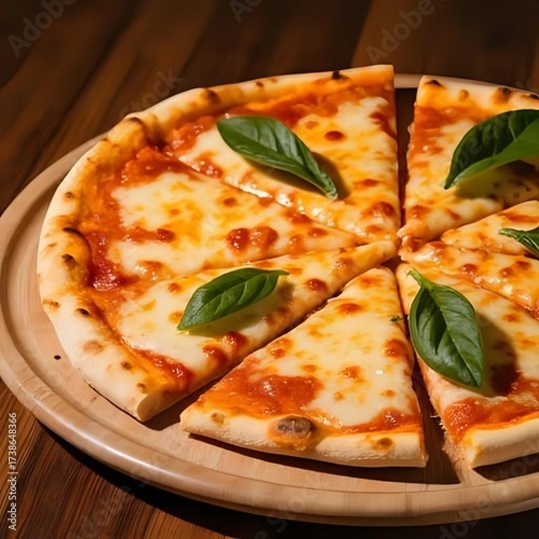 Fototapeta pizza with salami and cheese
