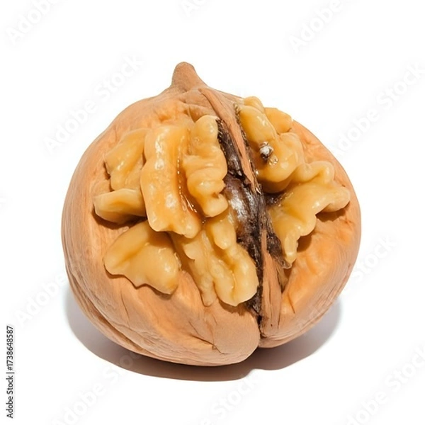 Fototapeta walnuts in a wooden bowl