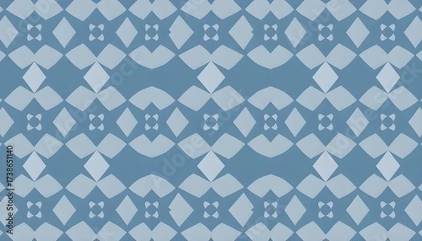 Obraz Plaid and Diamond Woven Style Vertical Pattern in Blues