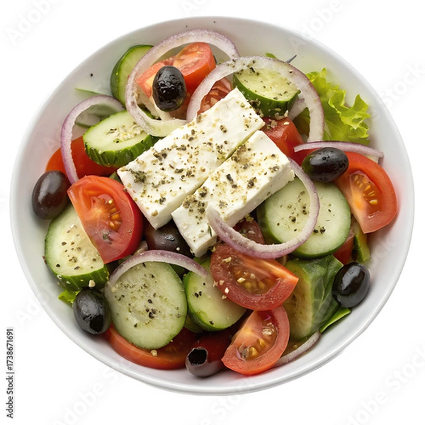 Obraz Greek Salad on transparent background