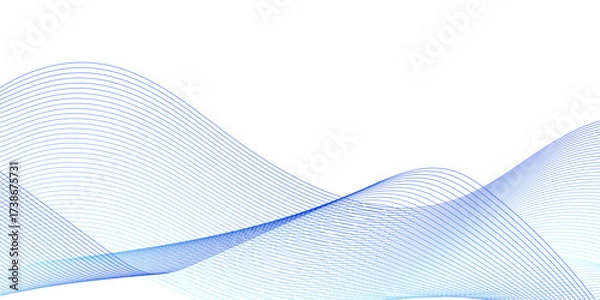Fototapeta Abstract colorful wave and curve lines with technology background. Abstract frequency sound wave technology and science background. Wavy banner, template design.	